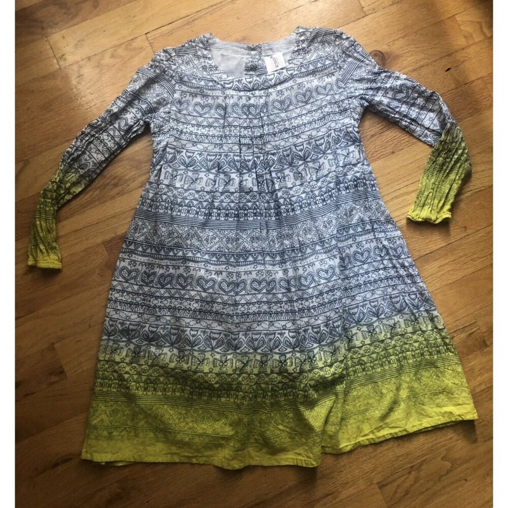 Yobaby Size 9 Cotton Dress Long Sleeved